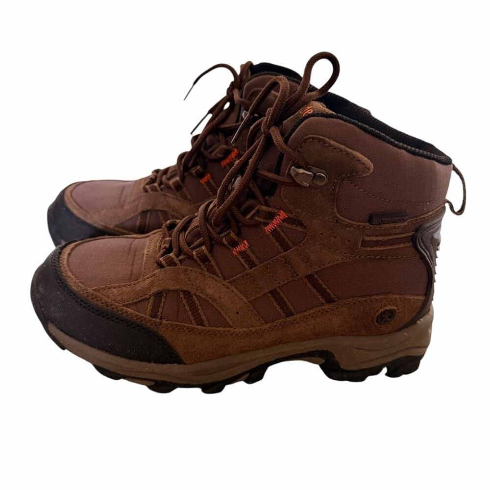 Northside Rampart Mid Suede Upper waterproof kids hiking boots brown SZ 5